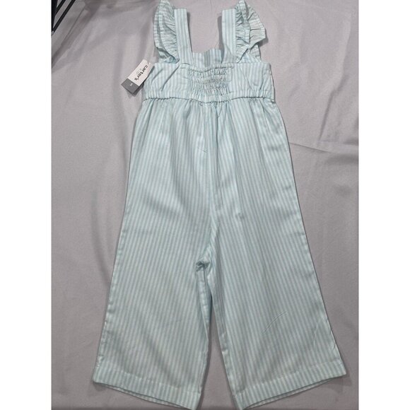 Carters Kids girls striped romper Size 5 NWT - Picture 2 of 7